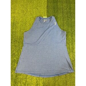 Reebok Womens XL Blue Heathered Activewear Tank Top Sleeveless Gym Shirt